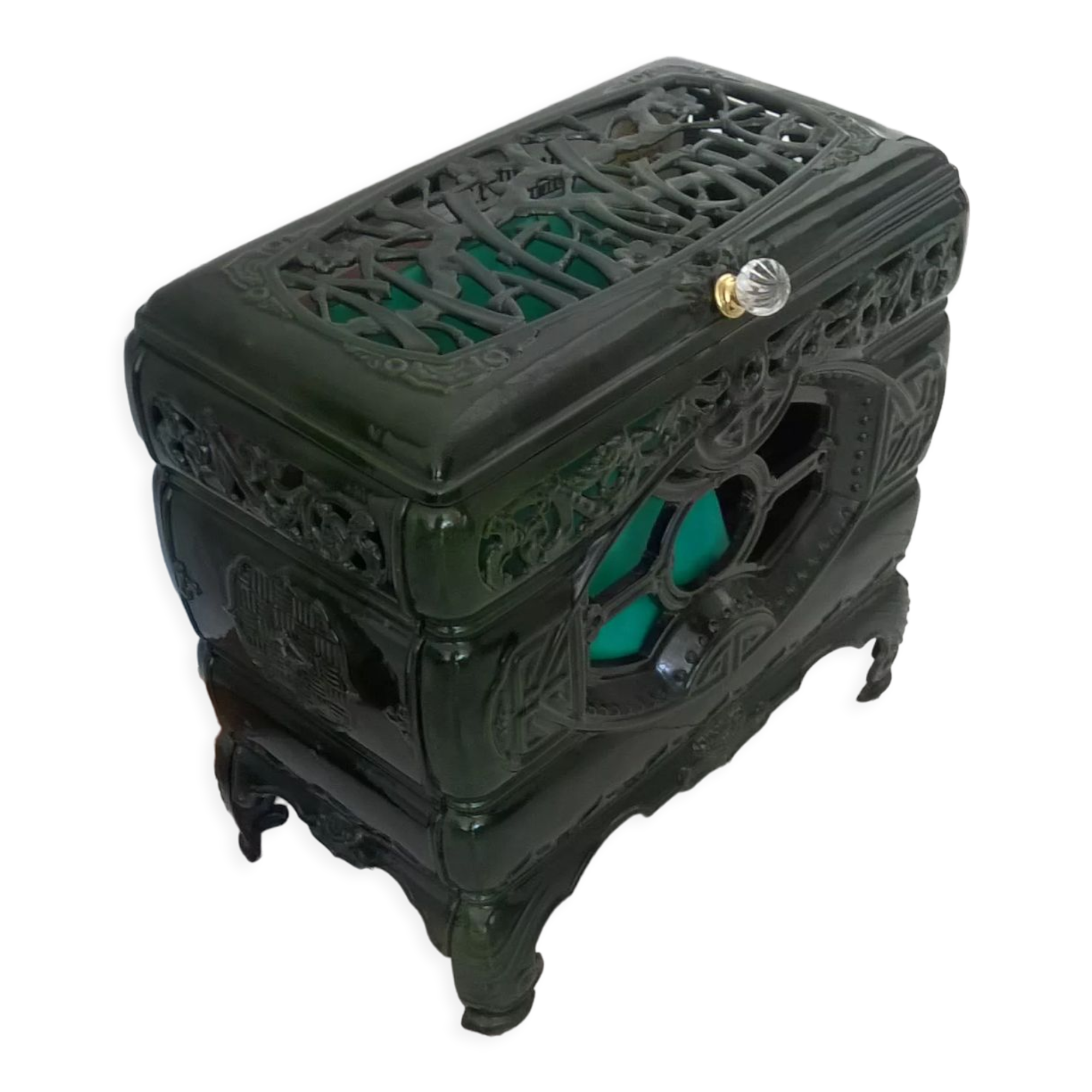 Enamelled cast iron stove for decoration