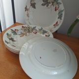 Flat porcelain plates from Lunéville KG ivy model