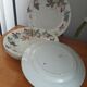Flat porcelain plates from Lunéville KG ivy model