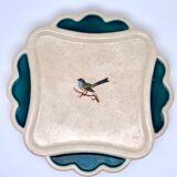 Dessert service in Petits Oiseaux slip, 9 plates