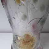 Vintage Luminarc decorated nasturtium vase (25cm) A1
