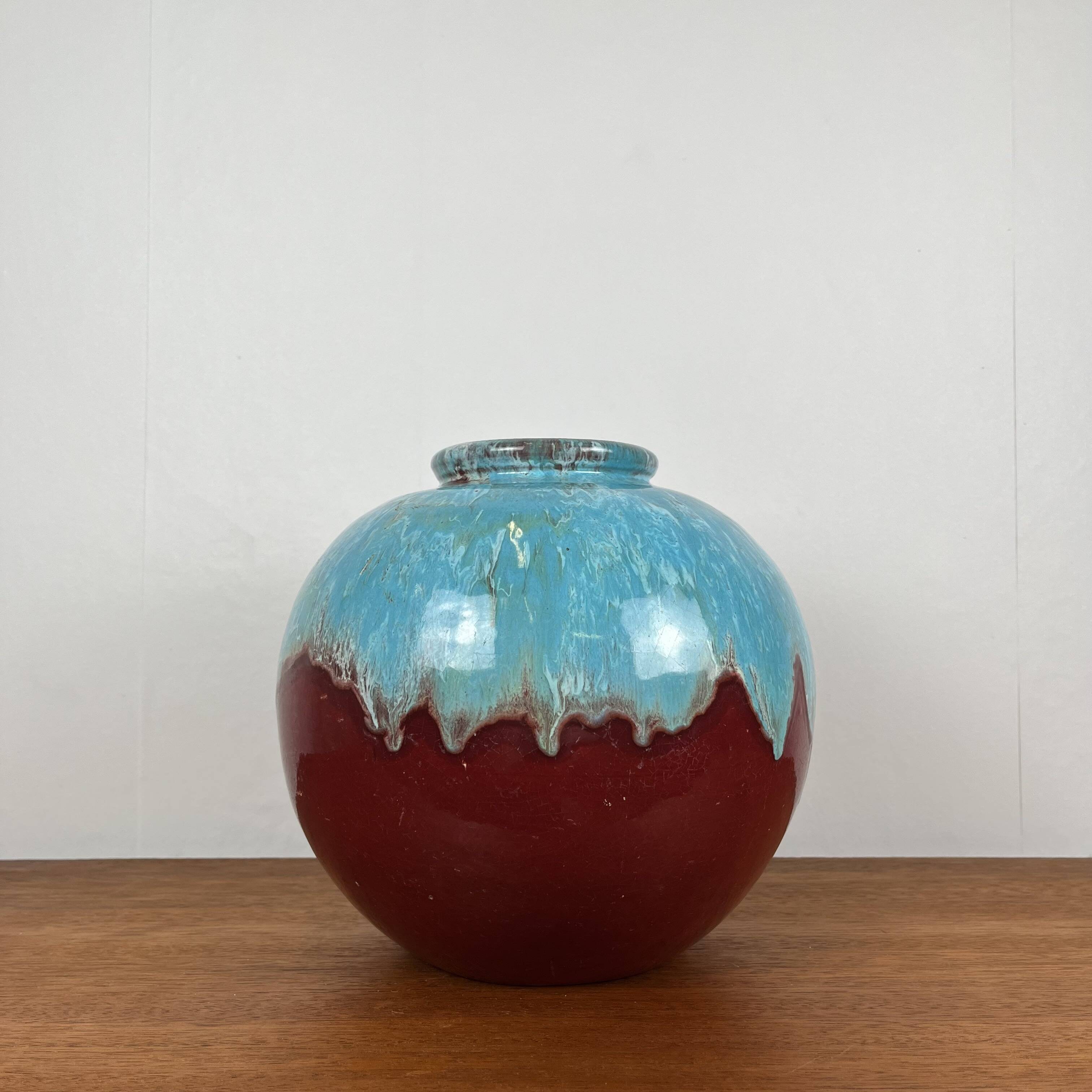Ceramic ball vase by cab 1976