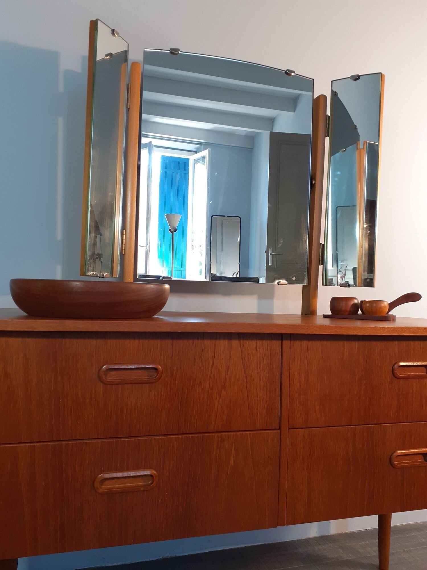 Coiffeuse Norvégienne en Teck convertible Commode, par Steen & Strøm's, Vintage Scandinave 1960s