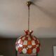Suspension orange vintage en coquillage capiz, nacre
