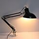 Lamp architect metal black design Aluminor vintage