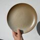5 beige stoneware dessert plates