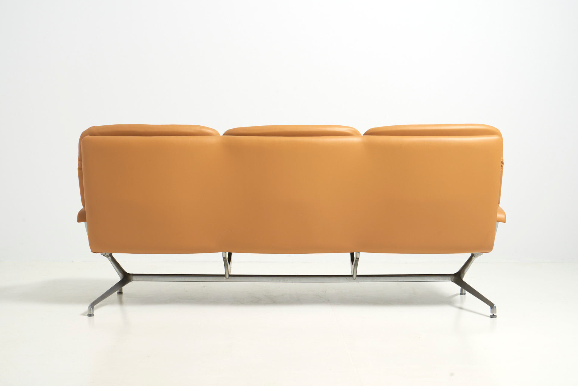 Three Seater Sofa in Leather by Strässle, Switzerland - 1960's