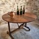 Antique French oak wine table – Loire region – Tilting top – 107 cm diameter