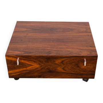 Rolling coffee table on offer, Danish Rosewood 1960.