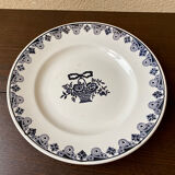 Service of 10 flat ceramic plates St Amand Marie-Rose vintage 20s/30s