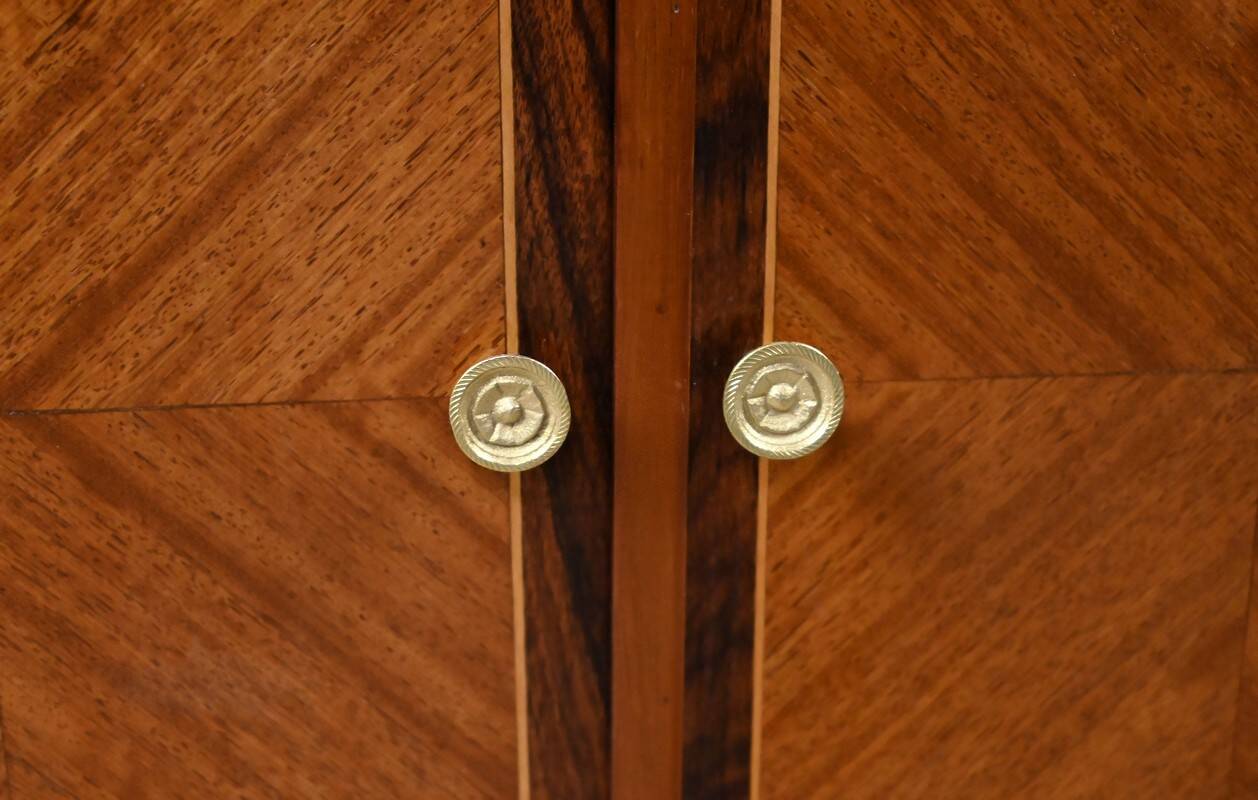 Rosewood and rosewood marquetry display cabinet, Louis XVI style – first part of the 20th century