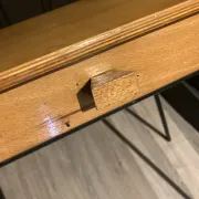 Small vintage children's desk, designed by Jacques Hitier.