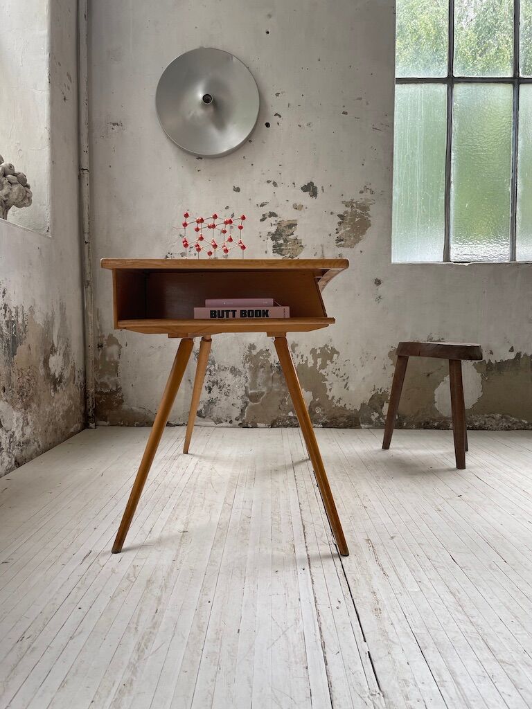 Vintage oak compass desk