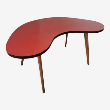 Coffee table vintage bean formica red
