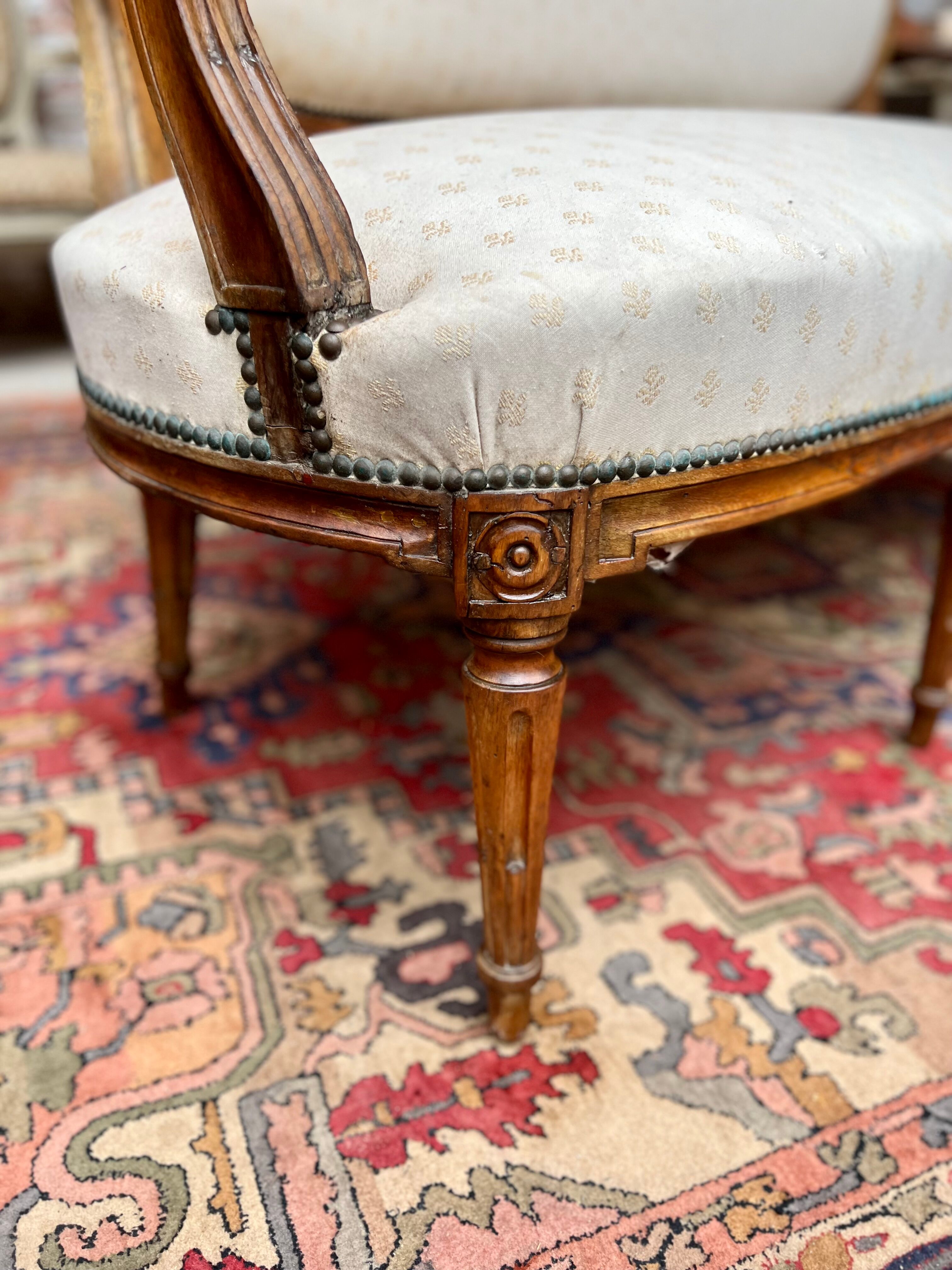 Natural wood sofa Louis XVI XVIIIth