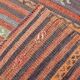 Red & Blue Pinstriped Pattern Vintage Kilim Rug, 156x221Cm