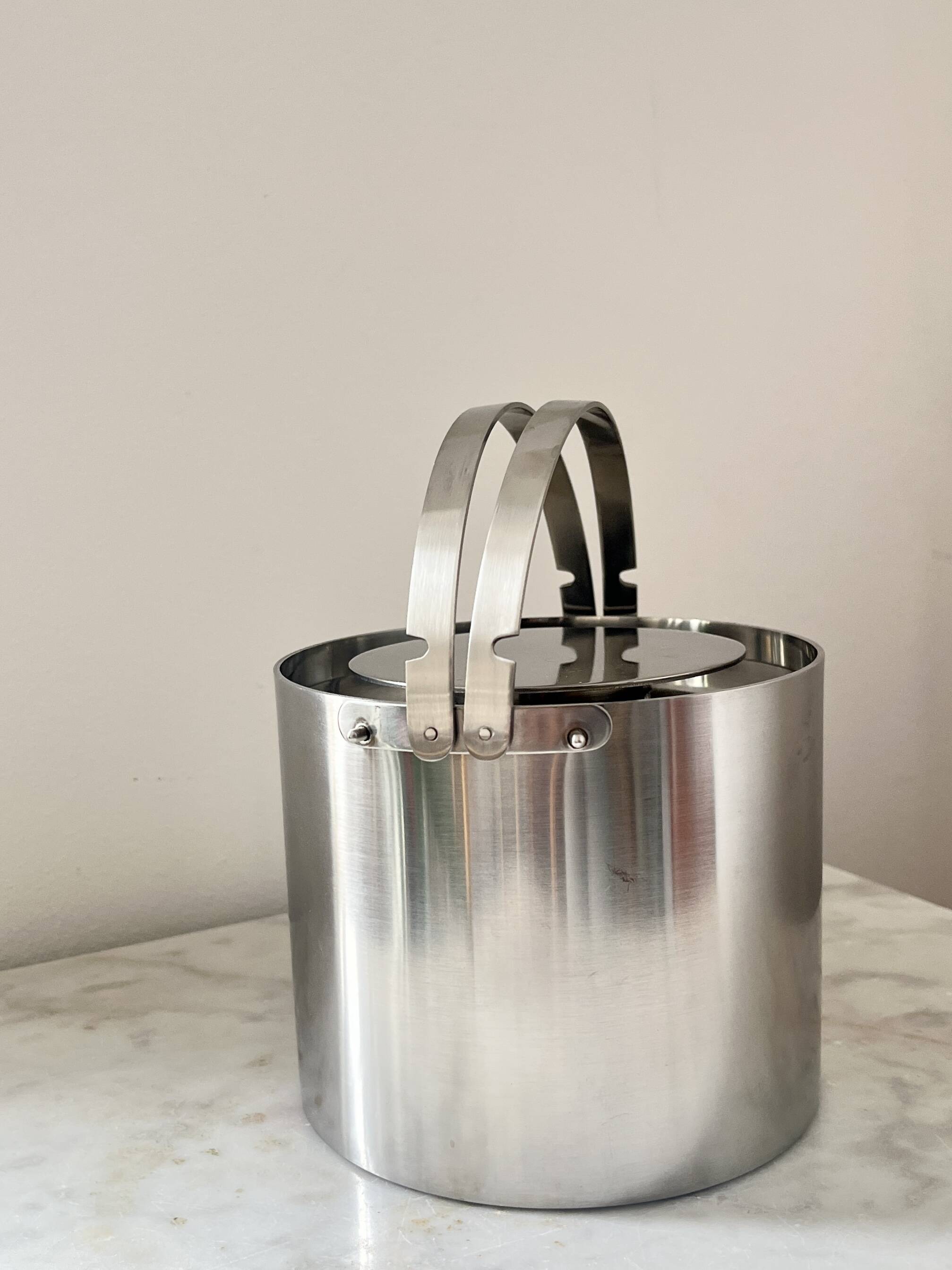 Vintage  Ice Bucket Cylinda Line by Arne Jacobsen for Stelton, Denmark, 60s
