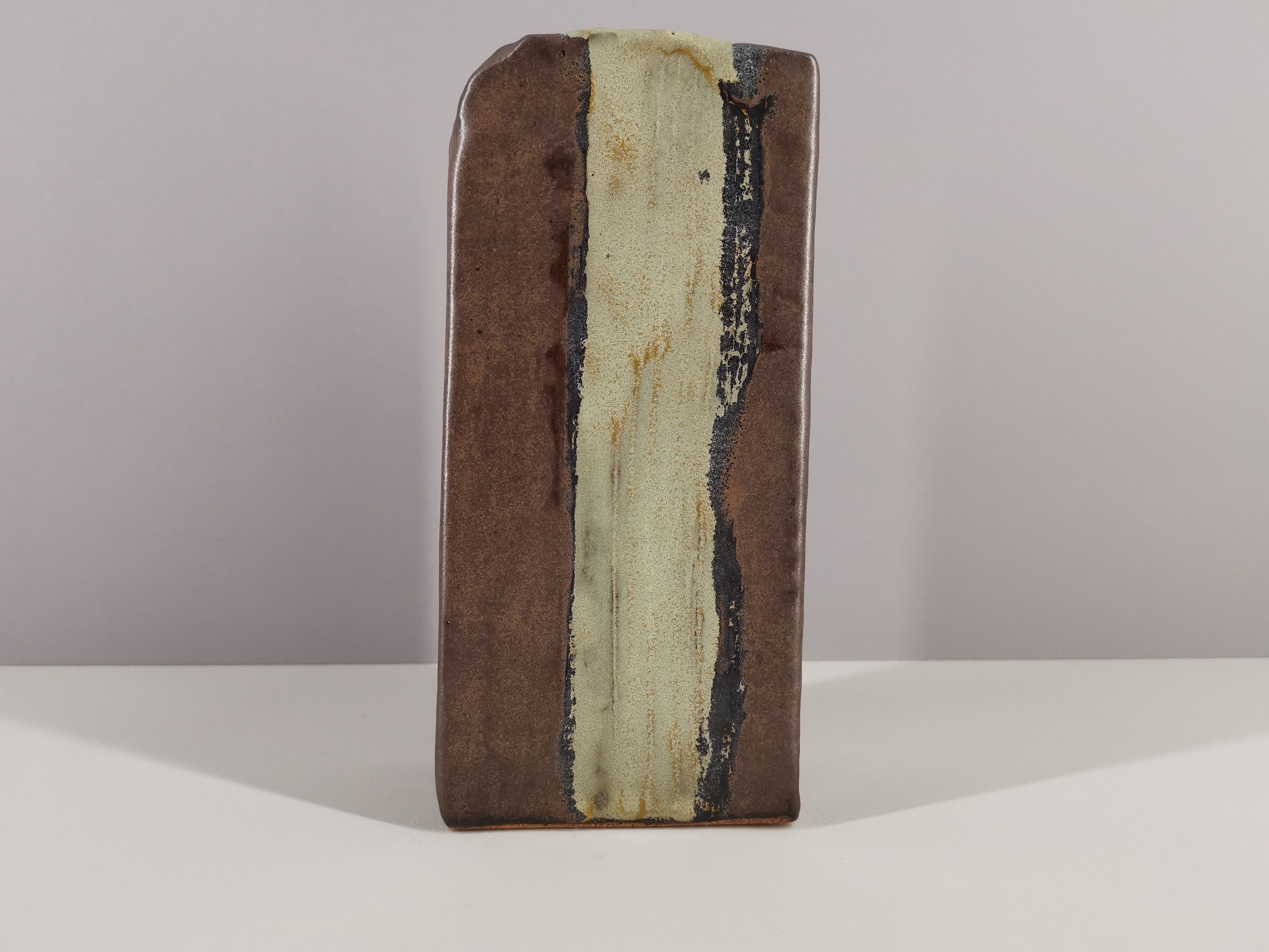 Brutalist vase signed 90s / collection / French ceramics / signature / France / vintage