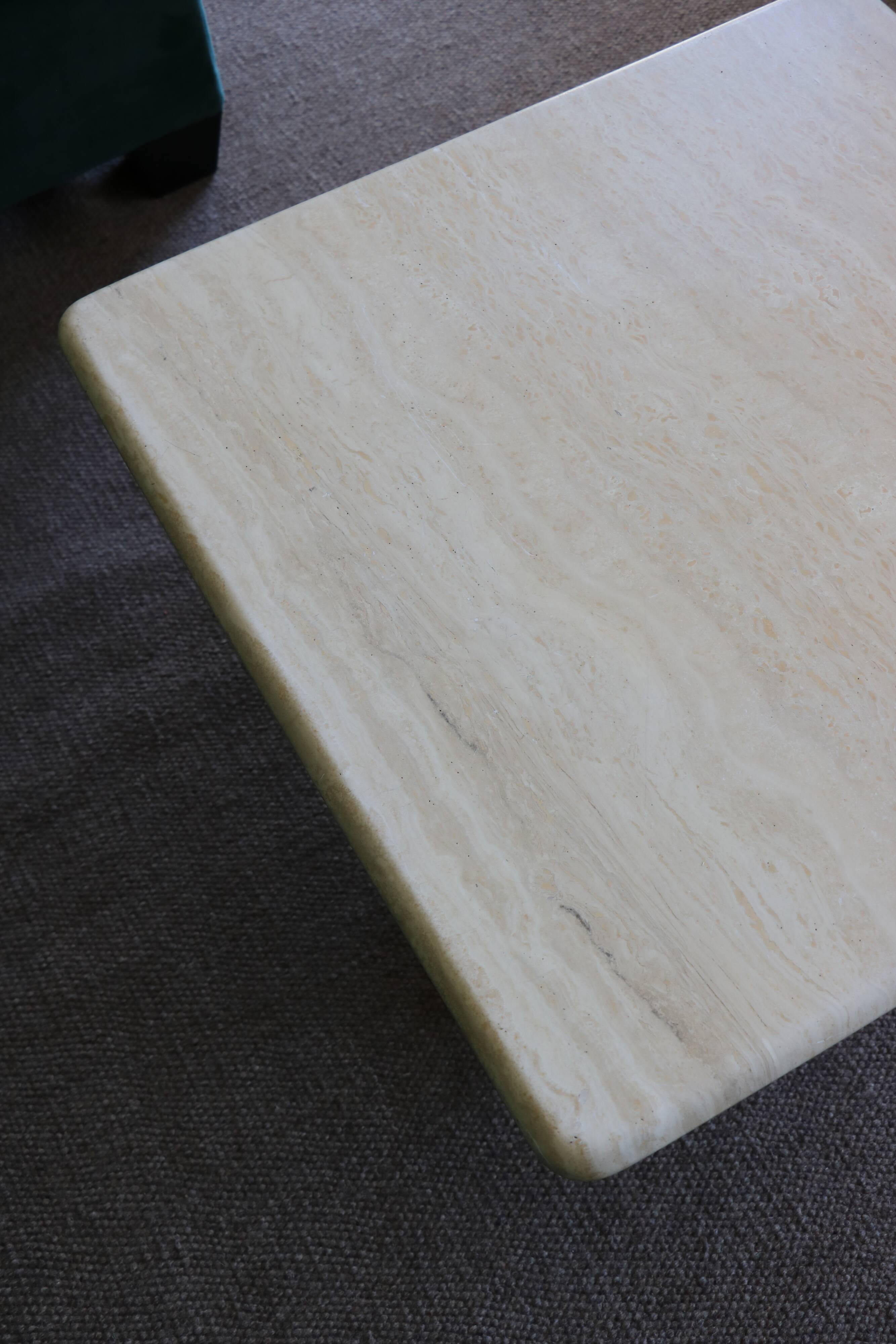 Italian travertine coffee table, 1970
