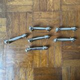 Set of 6 silver-plated cat knife rests