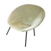 Fauteuil cup suedois années 50 60 de Lusch Erzeugnis