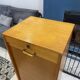 1960s office filing cabinet with curtains