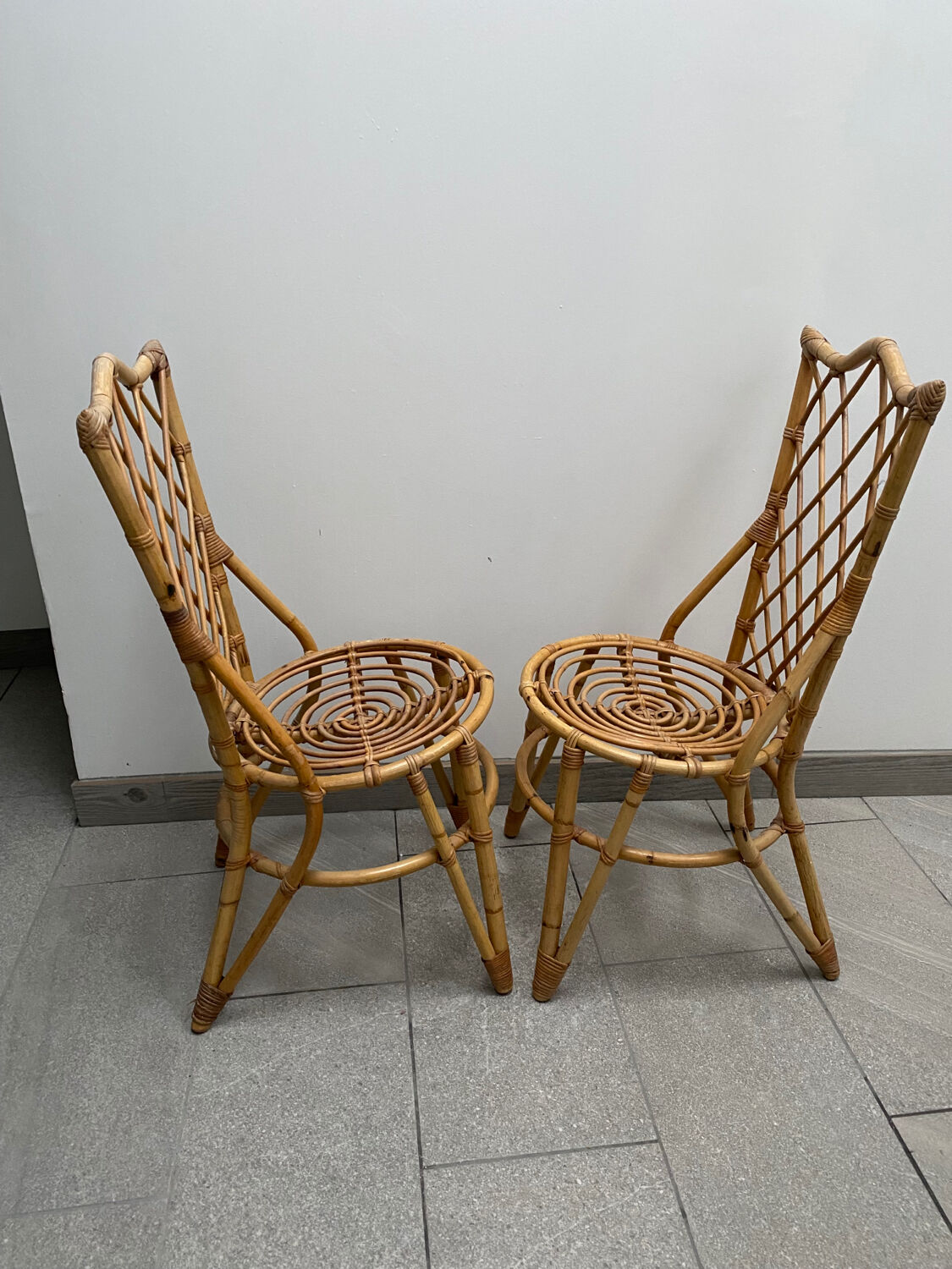 Bamboo chairs 60s 70s