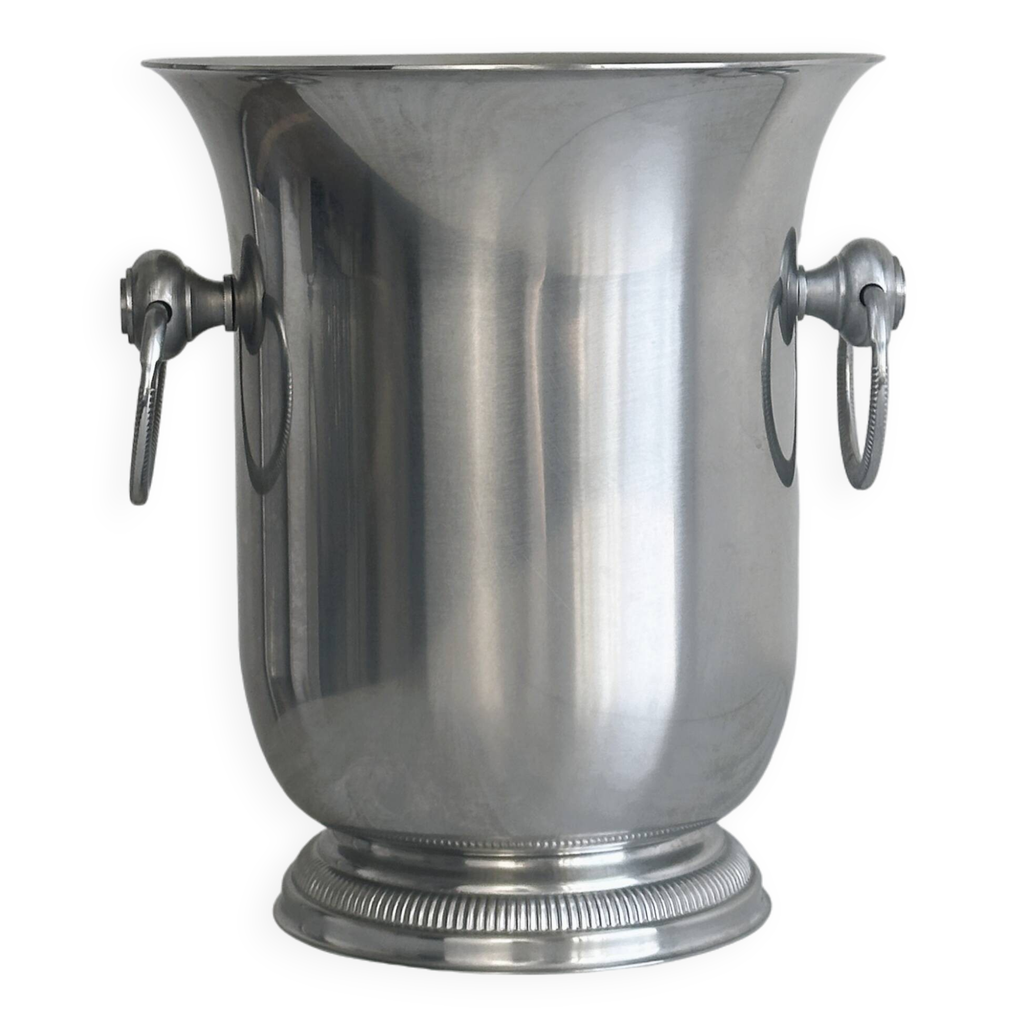 Jean Couzon shiny silver metal champagne bucket