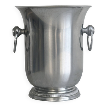 Jean Couzon shiny silver metal champagne bucket