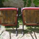 Chaises en skaï rouge années 60