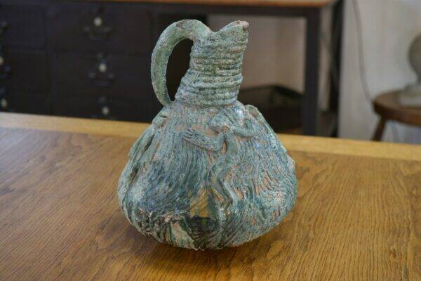 Designer ceramic vase in terracotta signed 1968