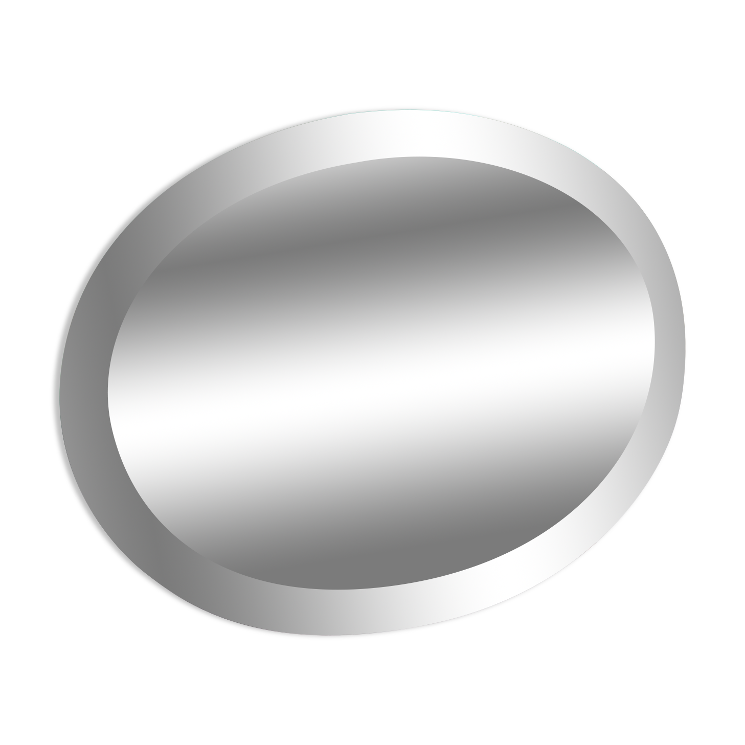 Antonio Lupi oval mirror from the 70s-80s 2 tains, 69x55 cm