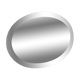 Antonio Lupi oval mirror from the 70s-80s 2 tains, 69x55 cm