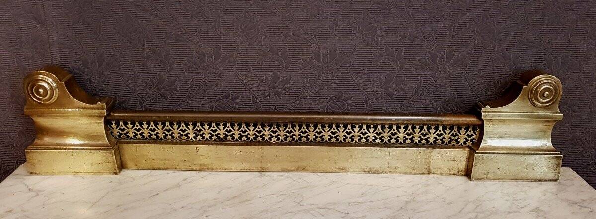 Barre de foyer / devant de cheminée Louis Philippe