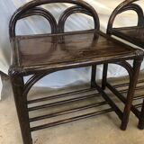 Pair of Maugrion rattan bedside tables