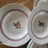 4 Sarreguemines soup plates