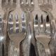 12 silver-plated oyster forks by the silversmith Ercuis, 12.2 cm