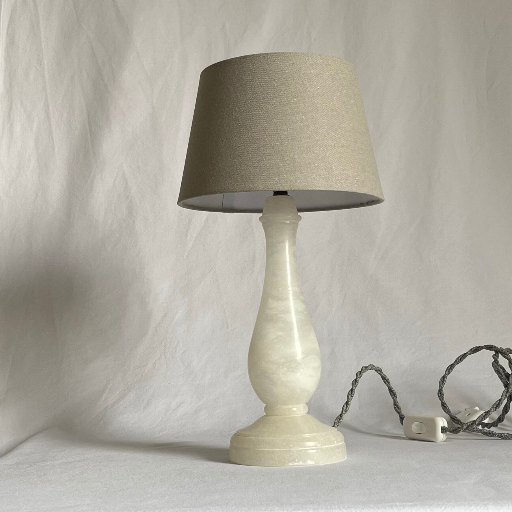 Alabaster bedside lamp