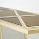 Console chrome laiton verre opalin noir de romeo rega 1970