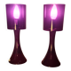 Pair of Vintage Incidence 70s Plexiglas Mood Lamps Height