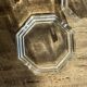 Set of 2 vintage octagonal glass ashtrays D11 H3.5
