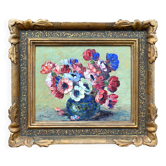 Bouquet of anemones by Pierre Forest (1881-1981), painter from Nice