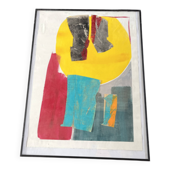 Composition abstraite contemporaine multicolore