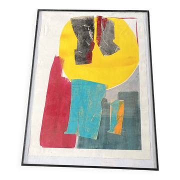 Contemporary abstract multicolored composition