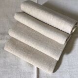 Pair of small raw hemp tablecloths