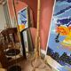 Rattan coat rack