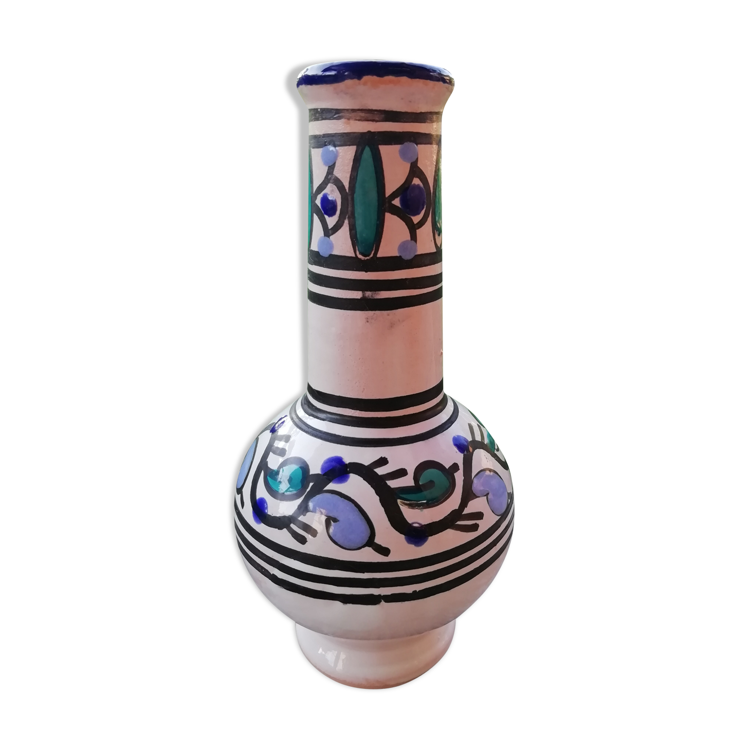 Hand decorated vase