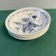Set of 4 hollow plates Gien France vintage blue floral decorations signed