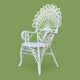 Fauteuil en rotin blanc Emmanuelle Peacock 1970