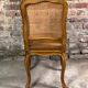 Chairs (lot of 6) Louis XV style in solid walnut caned 1940